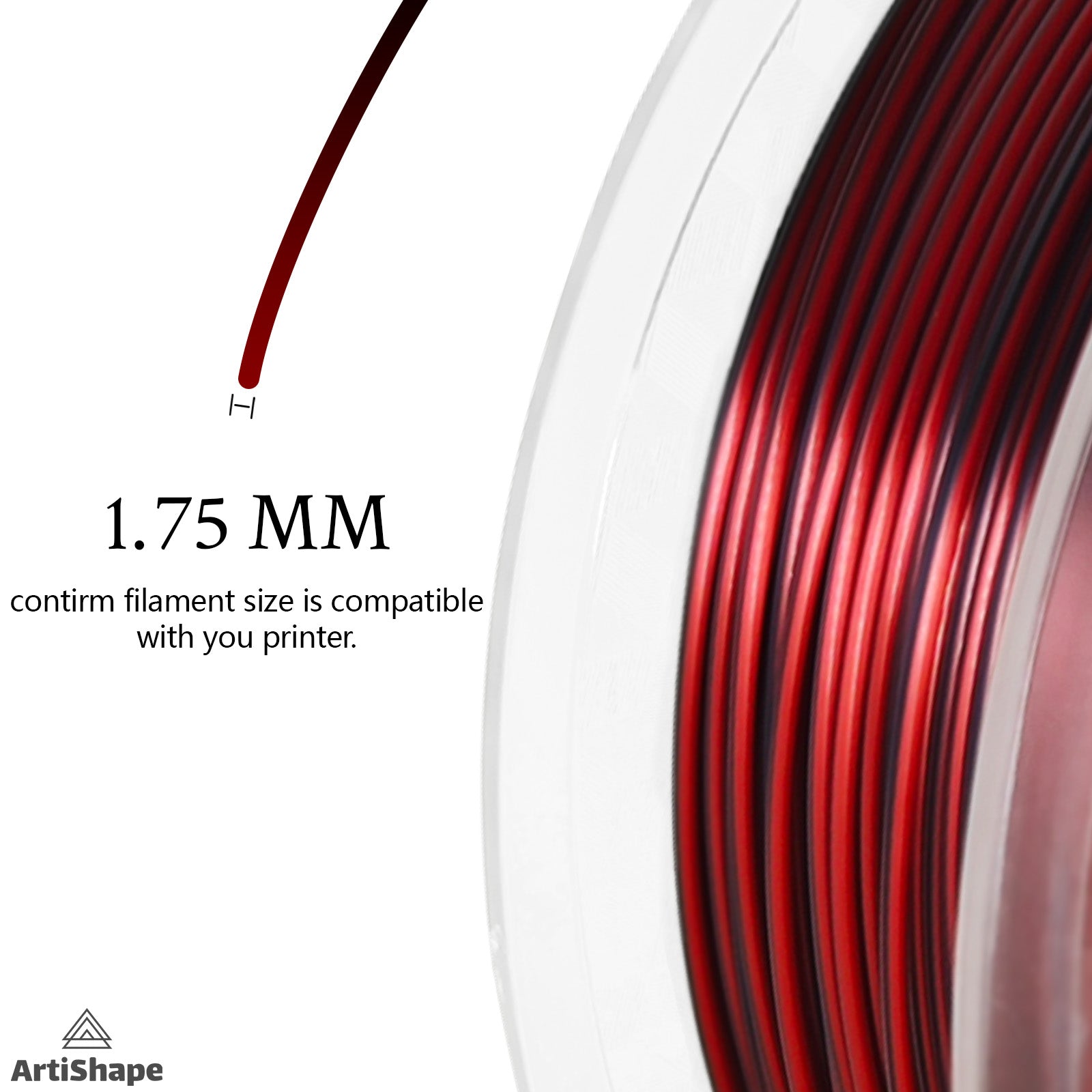 artishape-silk-dual-color-pla-filament-red&black-1.75mm