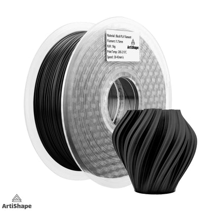 Black 3D Printer Filament - PLA Filament - 1.75MM,1KG Spool