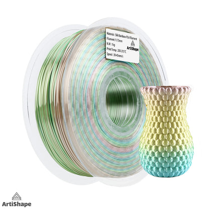 Silk Rainbow 3D Printer Filament - PLA Filament