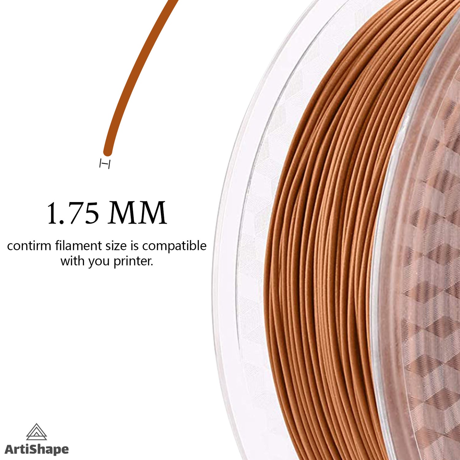 RedWood - 3D Printer Filament - PLA Filament - 1.75MM,0.8KG Spool