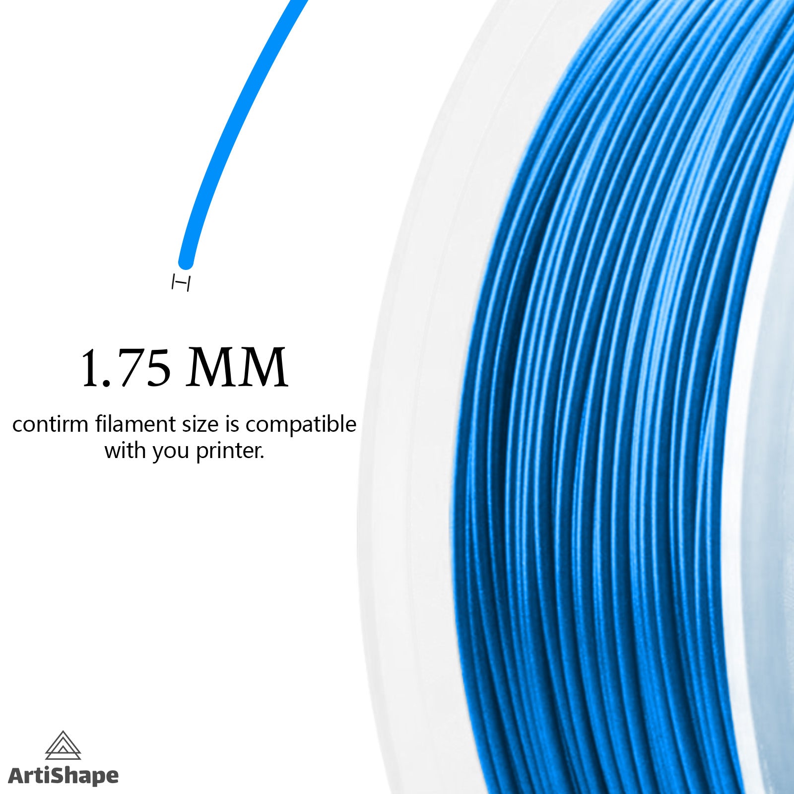 Blue 3D Printer Filament - PLA Filament - 1.75MM,1KG Spool