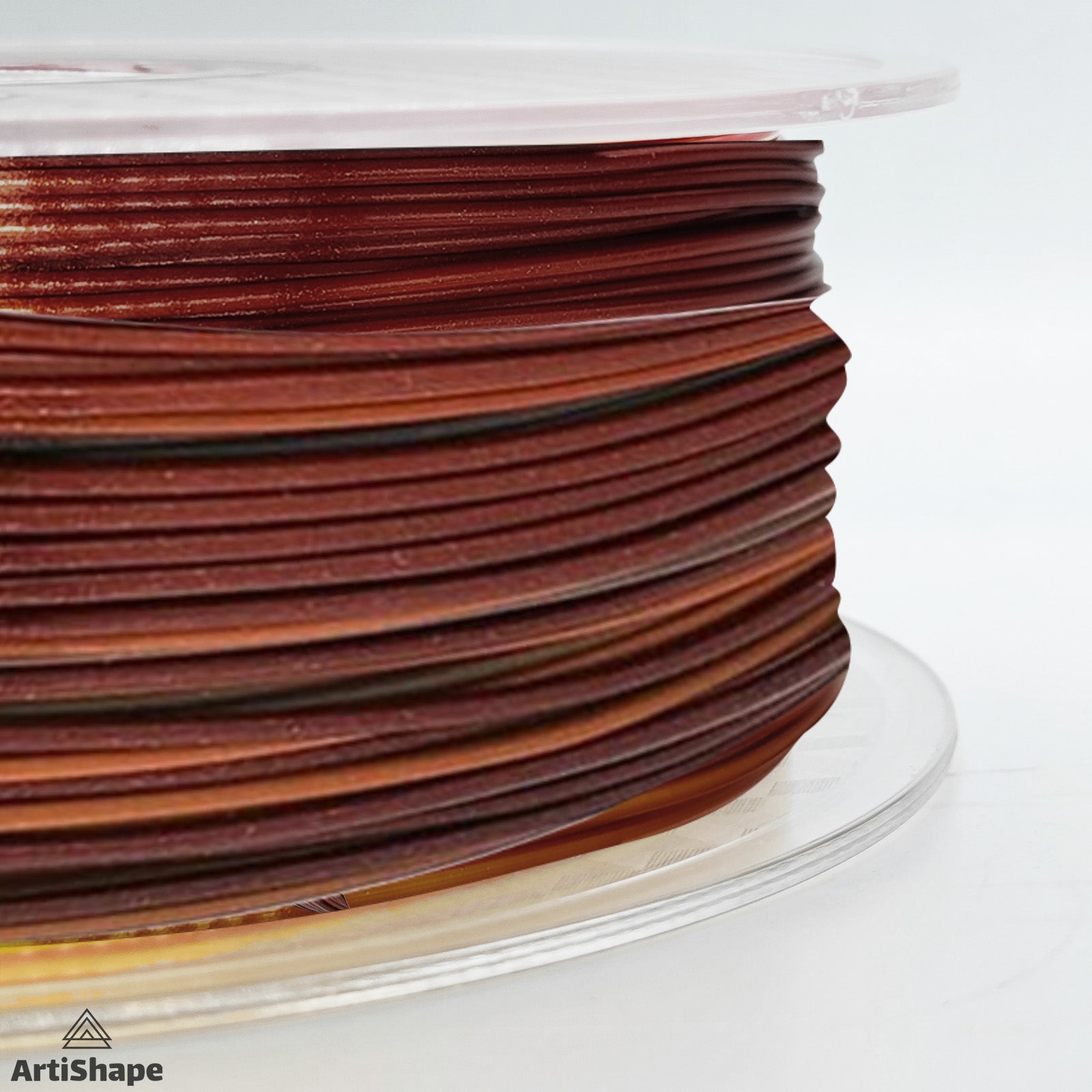 Silk Black Gold &amp; Shiny Red- Silk Shiny Gradient 3D Printer Filament - PLA Filament