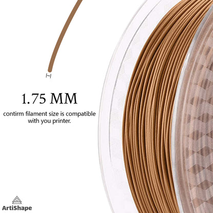 WalnutWood - 3D Printer Filament - PLA Filament - 1.75MM,0.8KG Spool