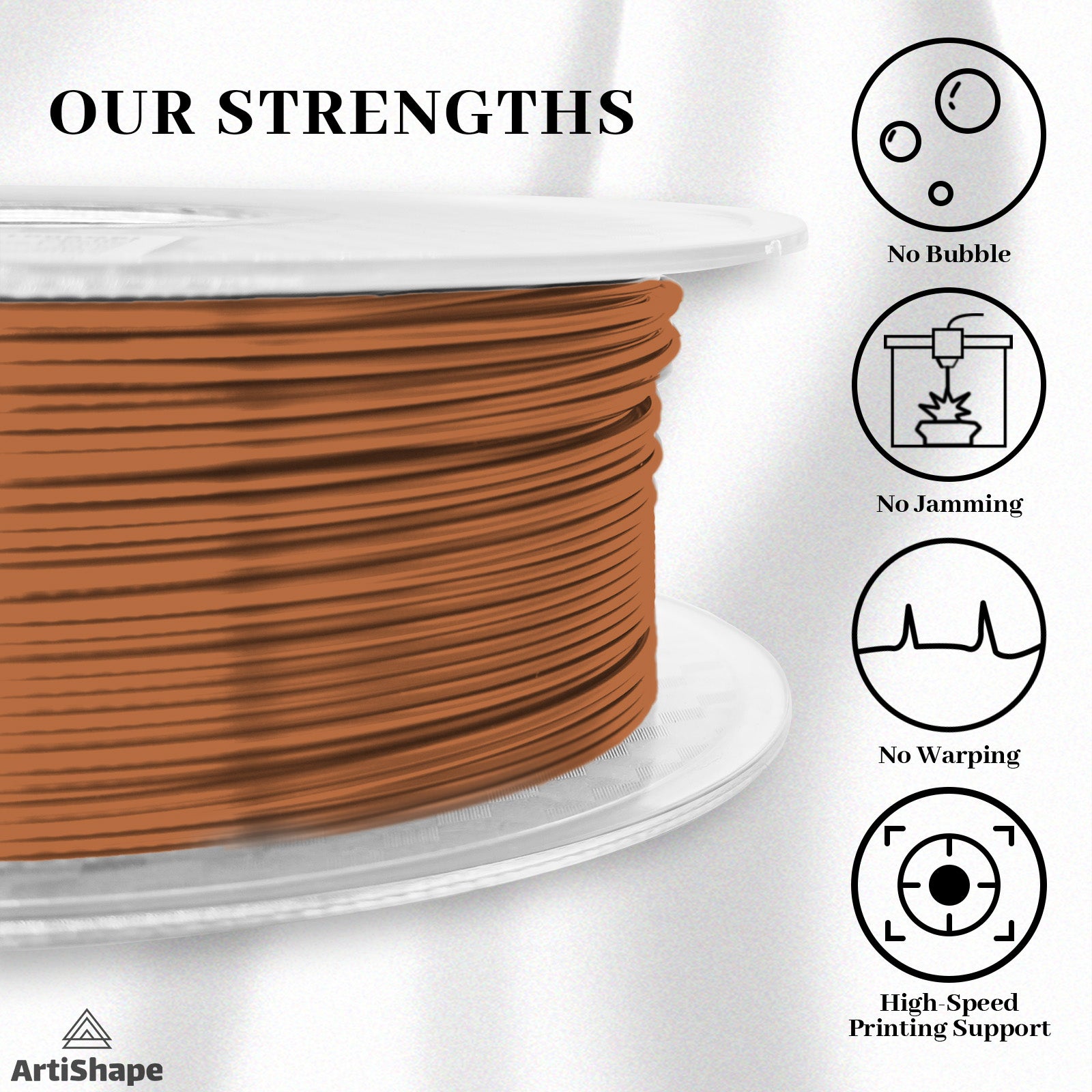 RedWood - 3D Printer Filament - PLA Filament - 1.75MM,0.8KG Spool