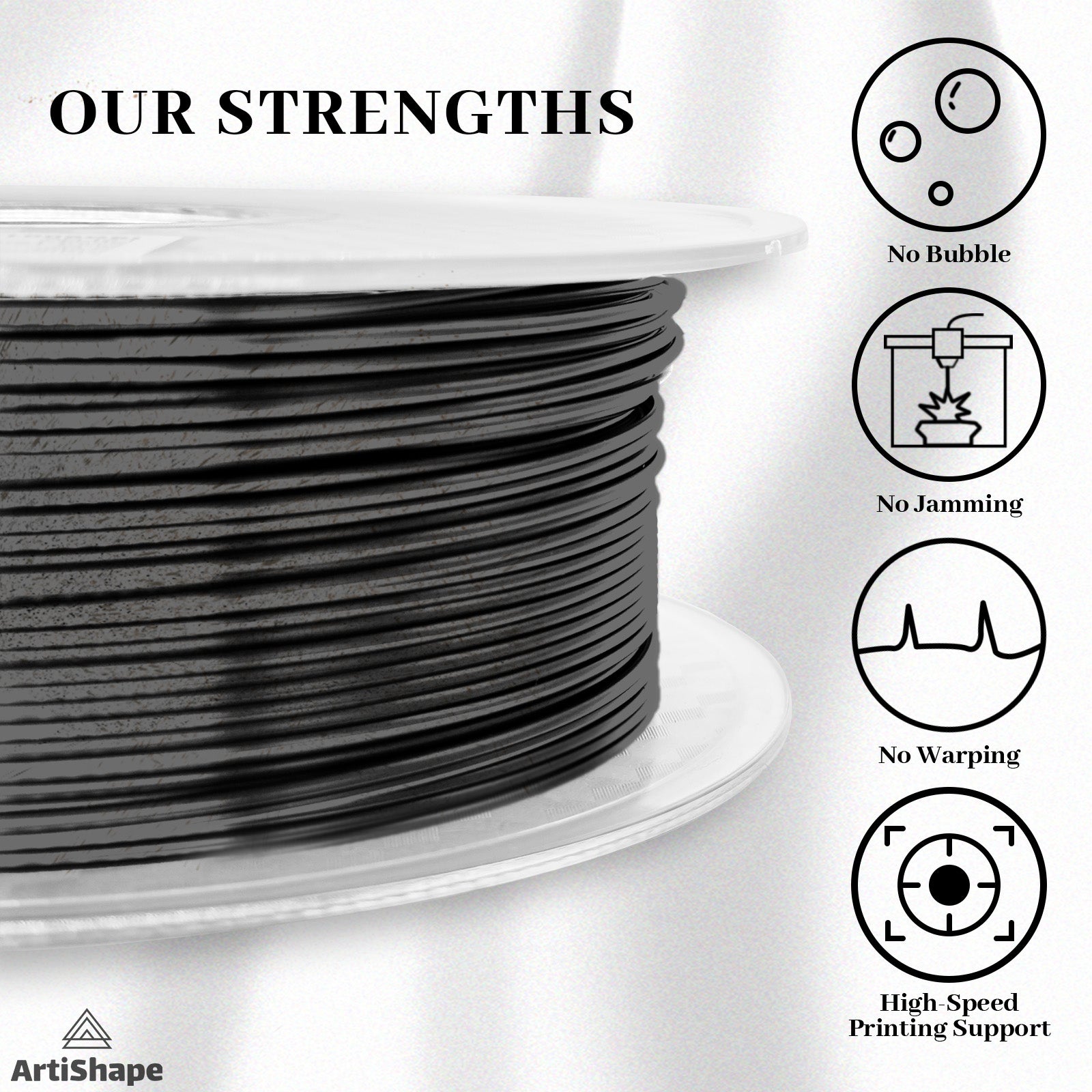 Wood - 3D Printer Filament - PLA Filament - 1.75MM,0.8KG Spool