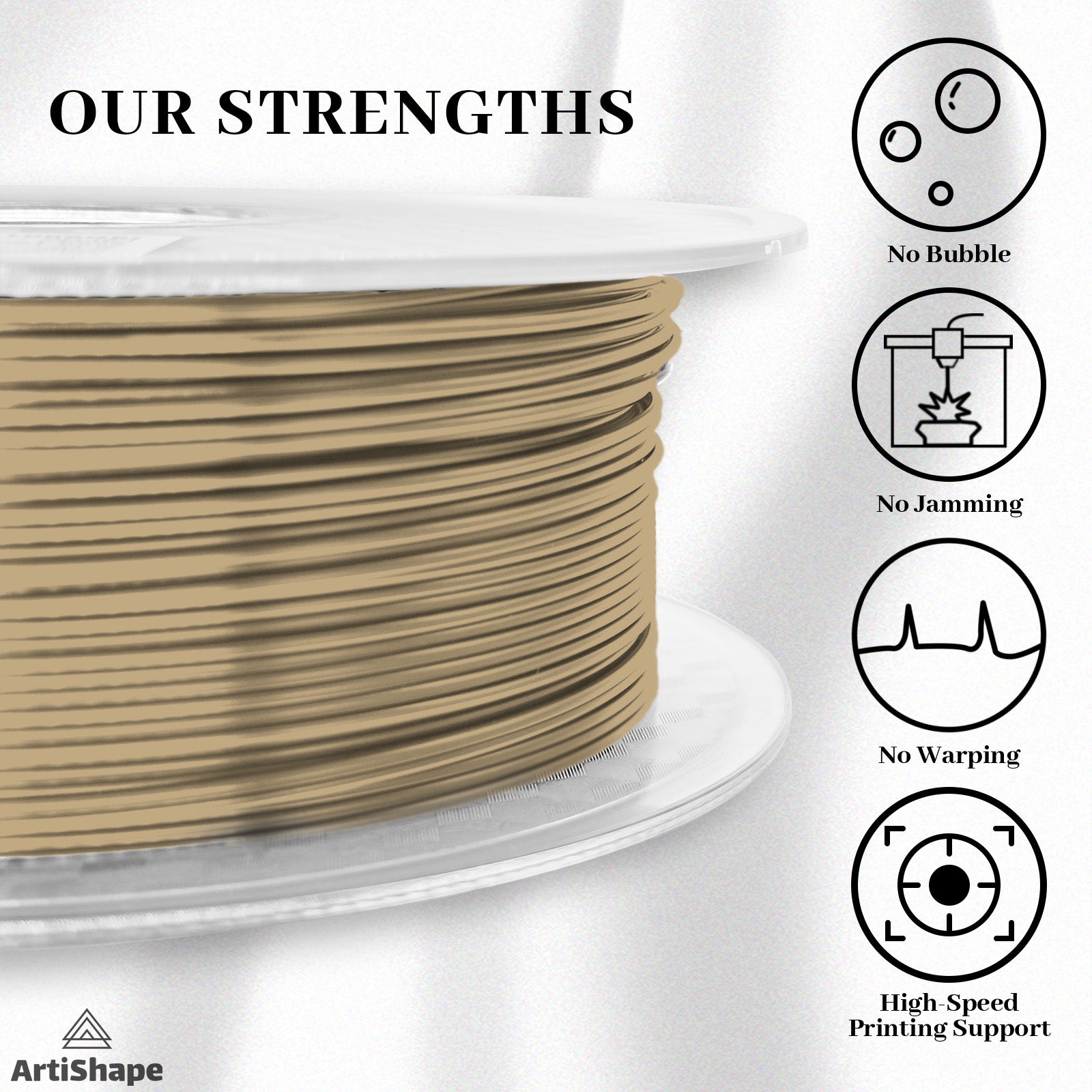 Wood Bamboo - 3D Printer Filament - PLA Filament - 1.75MM,0.8KG Spool